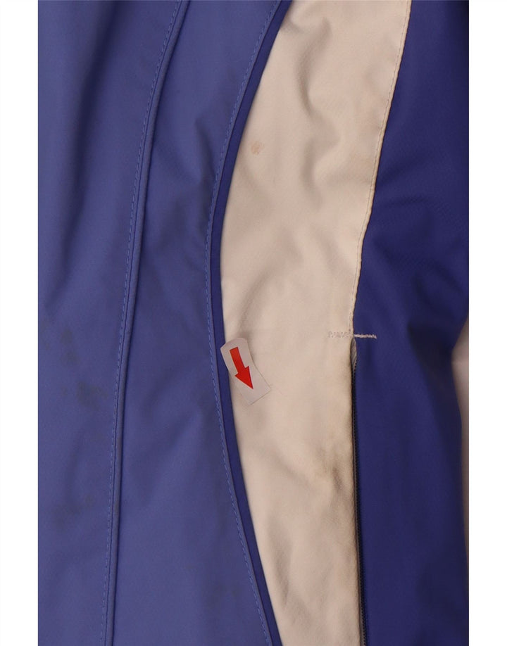 Columbia Womens Interchange Windbreaker Jacket UK 10 Small Blue Colourblock