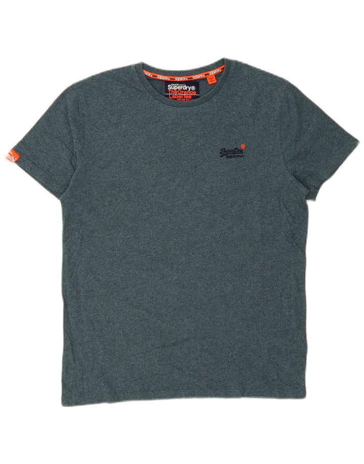 SUPERDRY Mens T-Shirt Top Medium Green Cotton