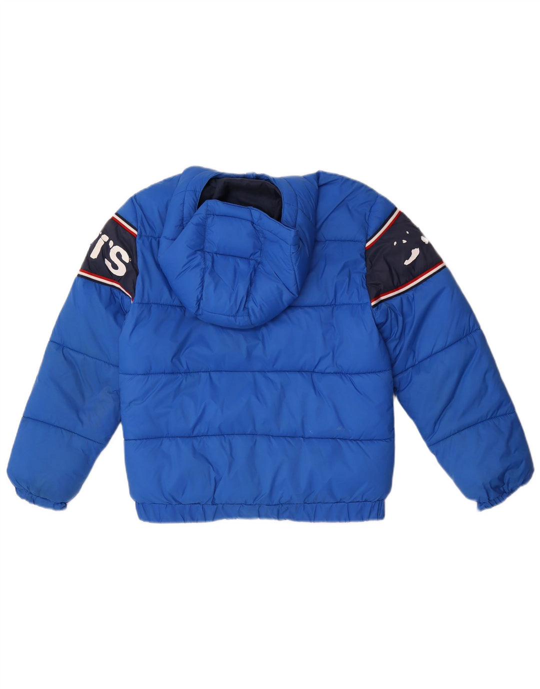 Levi's Boys Graphic Hooded Jacket 12-13 Years Large Blue Colourblock