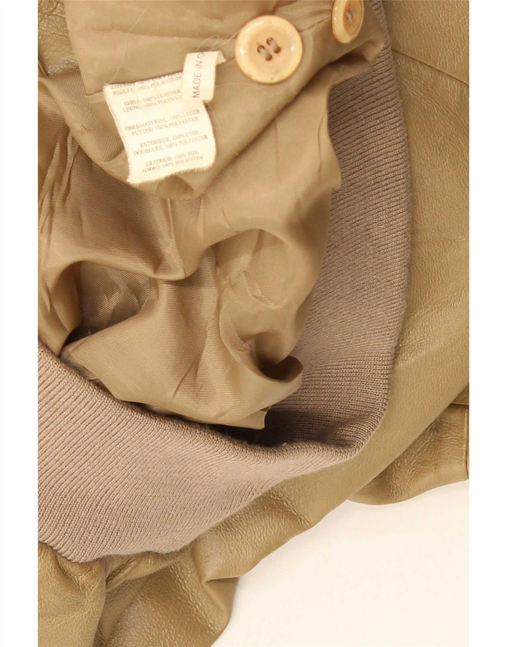 Vintage Ανδρικό Δερμάτινο Μπουφάν UK 42 XL Μπεζ