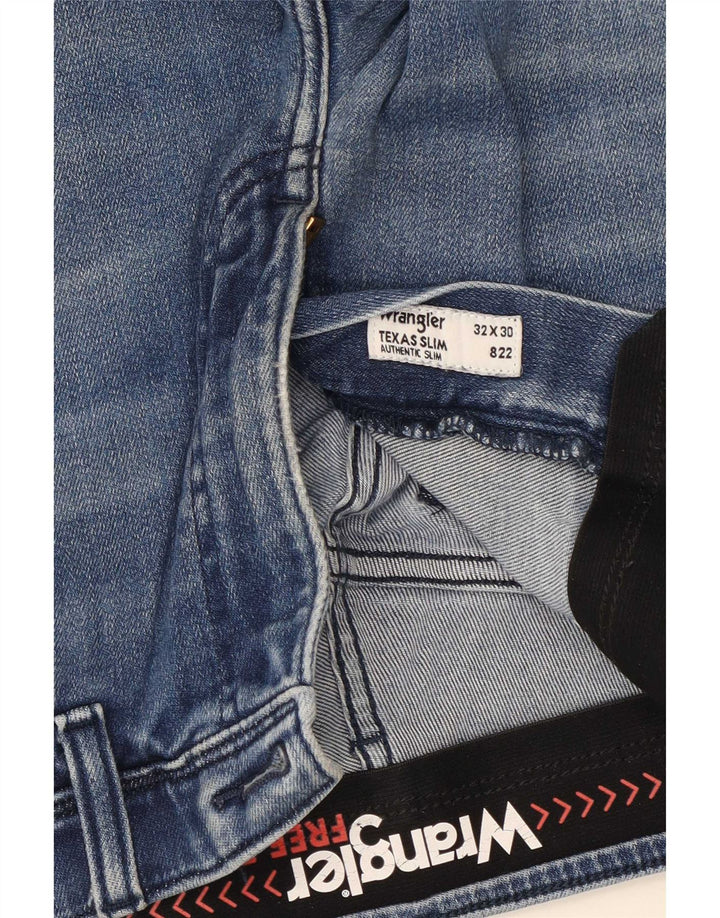 Wrangler Ανδρικό Texas Slim Jeans W32 L30 Blue Cotton