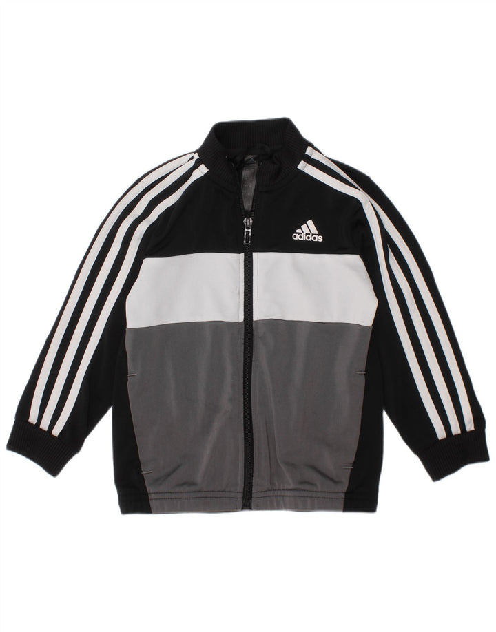 Adidas Boys αθλητική φόρμα Adidas Top Jacket 3-4 Years Black Colourblock Polyester
