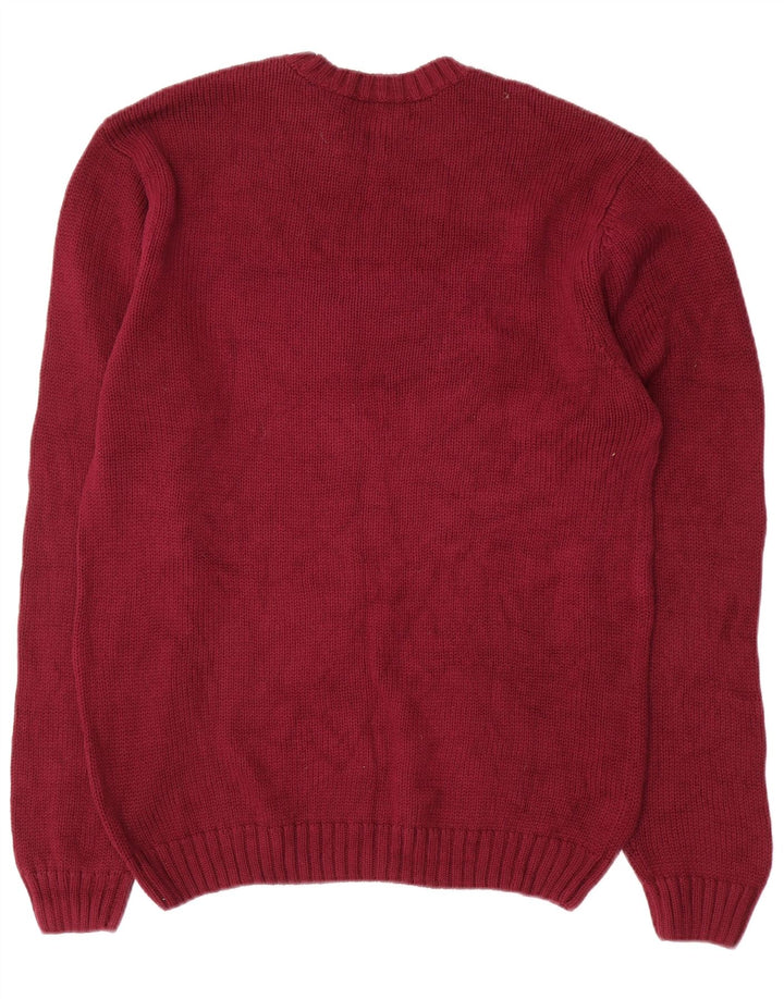 Ανδρικό πουλόβερ Chaps Crew Neck Jumper Μικρό Βουργουνδί