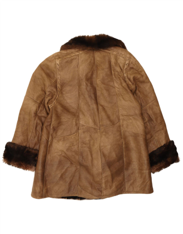 Vintage Γυναικείο Παλτό Shearling EU 40 Medium Brown Shearling