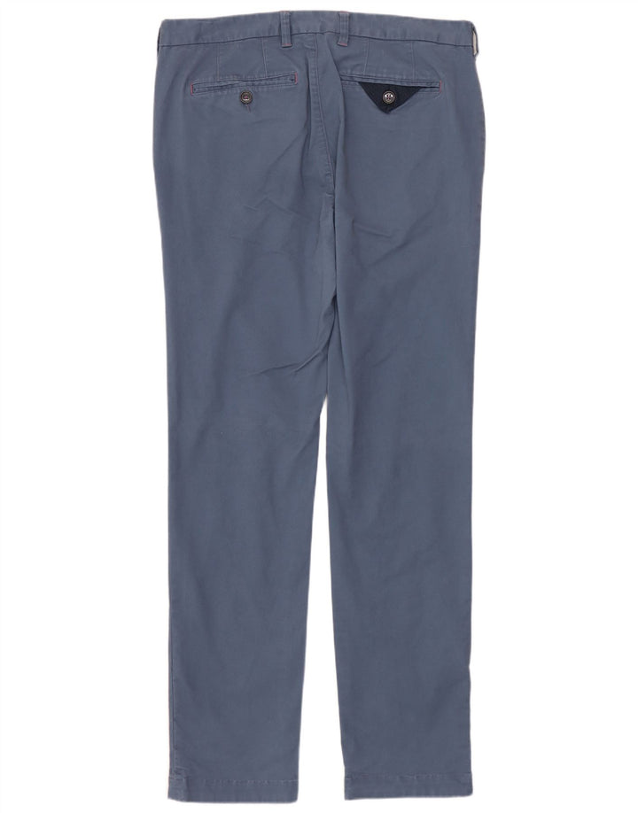 TED BAKER Ανδρικό ίσιο παντελόνι W32 L32 Μπλε βαμβακερό