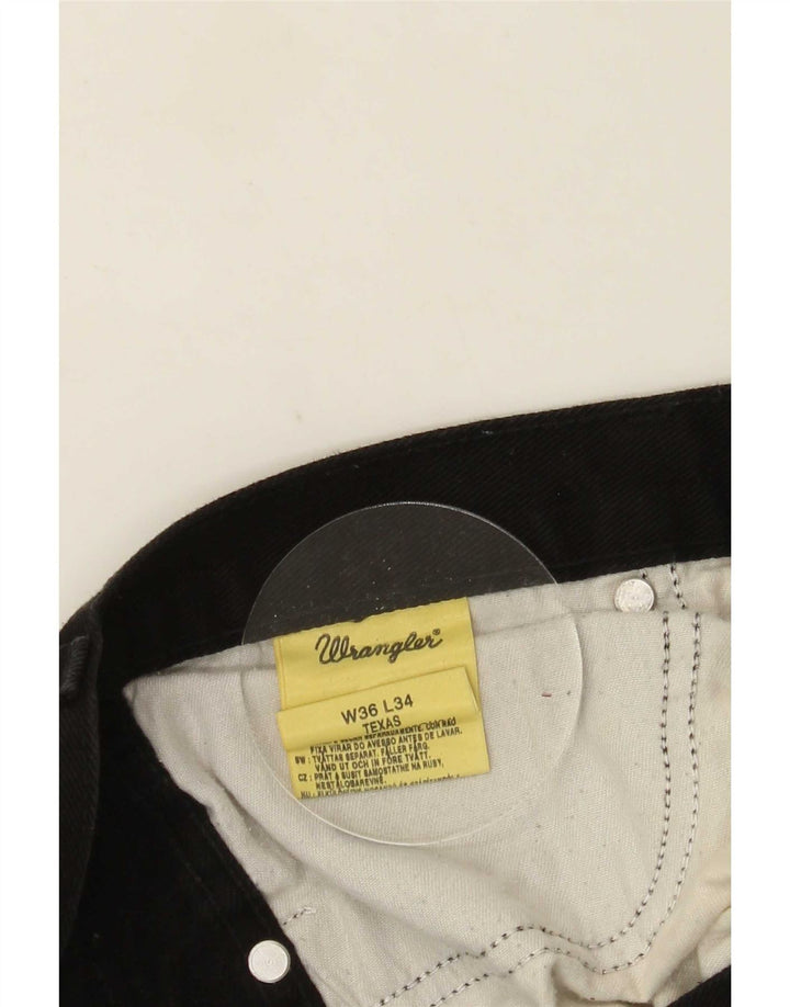 Wrangler Ανδρικό Texas Straight Jeans W36 L34 Μαύρο βαμβακερό