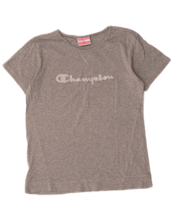 Γραφικό T-Shirt για κορίτσια Champion Top 13-14 ετών XL Γκρι βαμβακερό