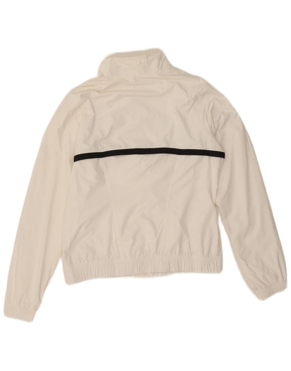 Γυναικεία αθλητική φόρμα Nike Top Jacket UK 14 Medium White Colourblock Polyester