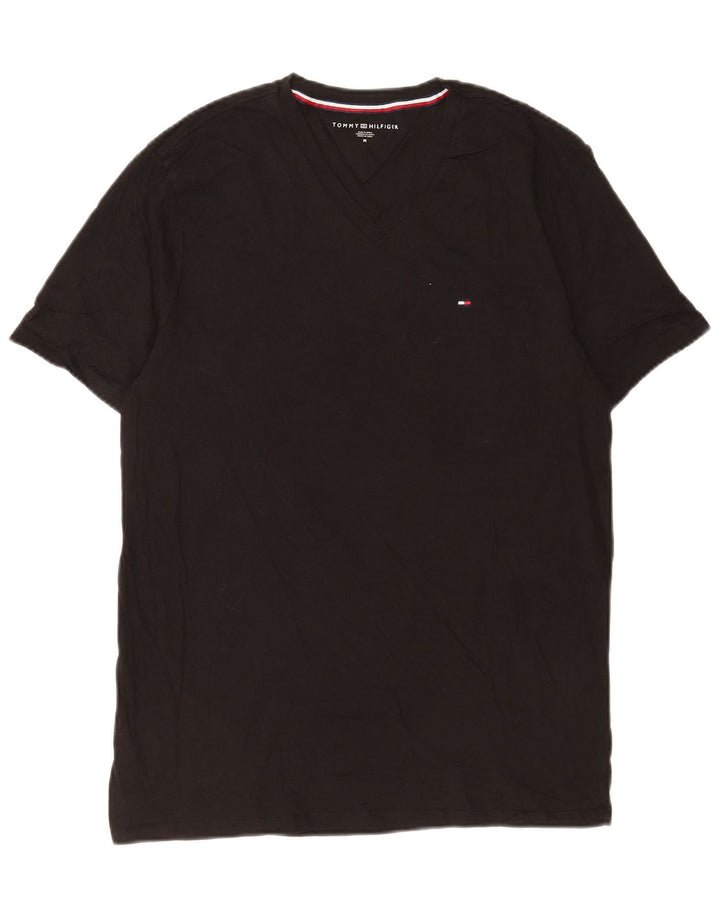 Ανδρικό T-Shirt Tommy Hilfiger Top Μεσαίο μαύρο βαμβακερό
