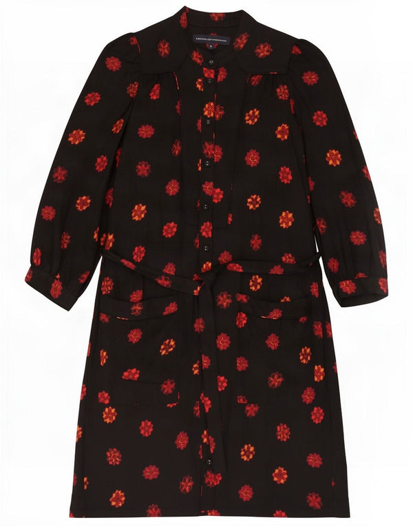 French Connection Γυναικείο φόρεμα 3/4 μανίκι UK 8 Small Black Floral