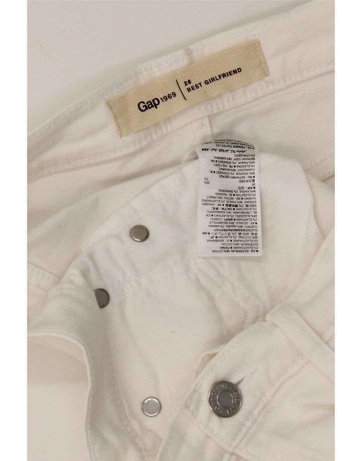 Gap Γυναικείο Slim Jeans W26 L26 Λευκό βαμβακερό