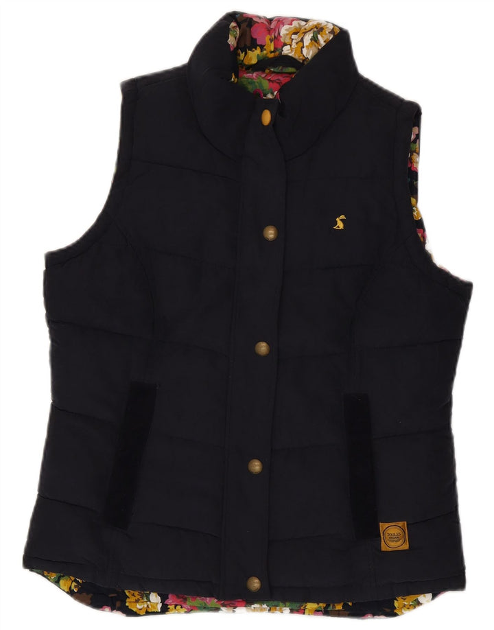 Joules Γυναικείο padded Gilet UK 12 Medium Navy Blue Polyester