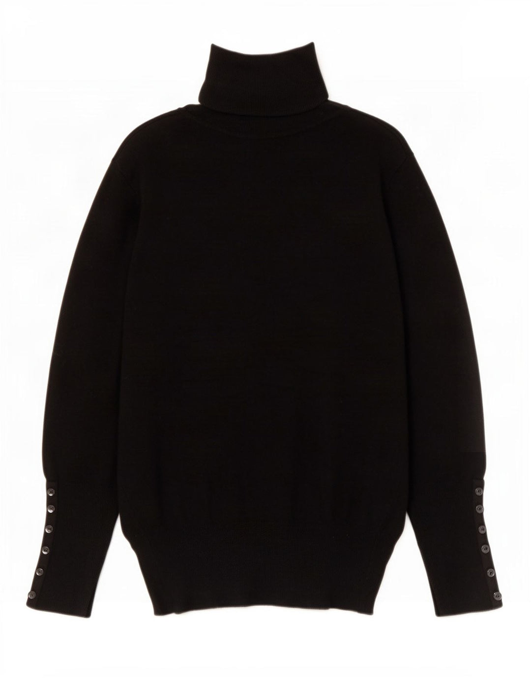 Zara Γυναικείο πουλόβερ με ρολό λαιμόκοψη UK 14 Large Black Rayon