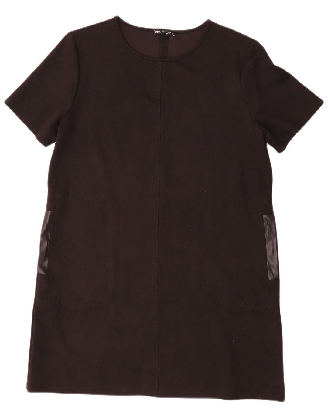 Zara Γυναικείο Φόρεμα Shift UK 16 Large Μαύρο Πολυεστέρας