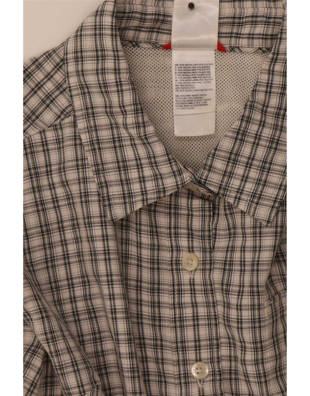 The North Face γυναικείο πουκάμισο UK 14 Medium Grey Check Polyester