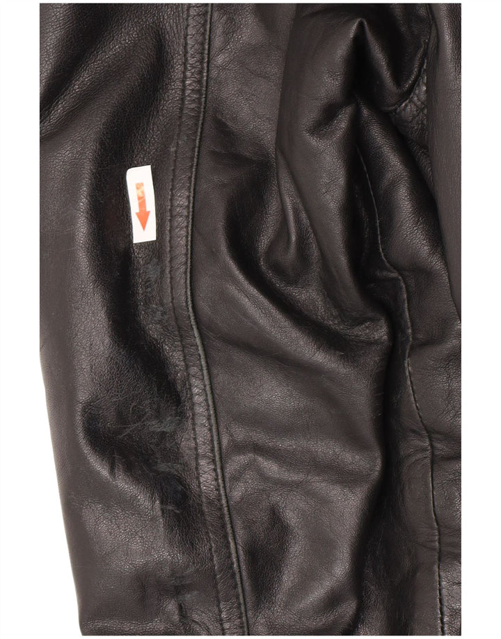 Vintage Ανδρικό Δερμάτινο Μπουφάν UK 36 Small Black Leather