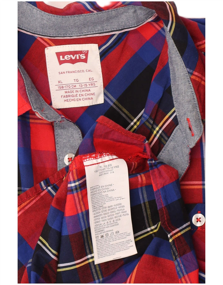 Πουκάμισο Levi's Boys 13-14 Years XL Red Check Cotton