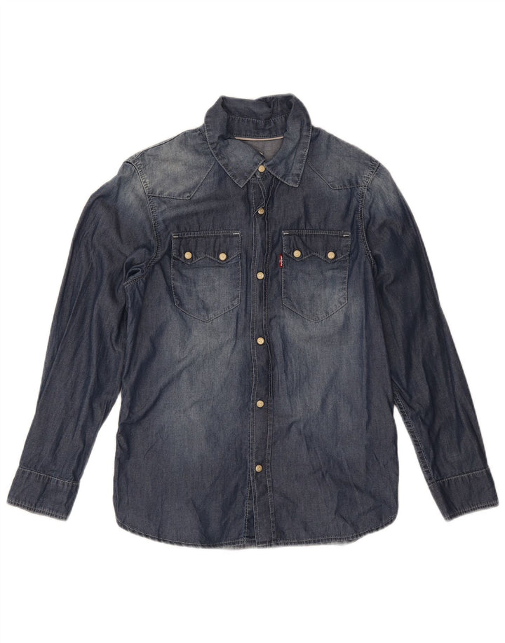 Μπλουζάκι Levi's Boys Denim 11-12 Years Navy Blue Cotton
