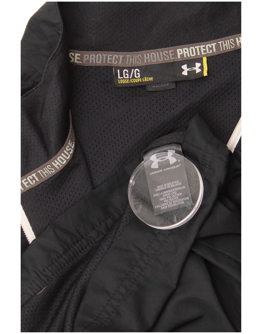 Ανδρική αθλητική φόρμα UNDER ARMOR Μπουφάν με μεγάλο μαύρο πολυεστέρα