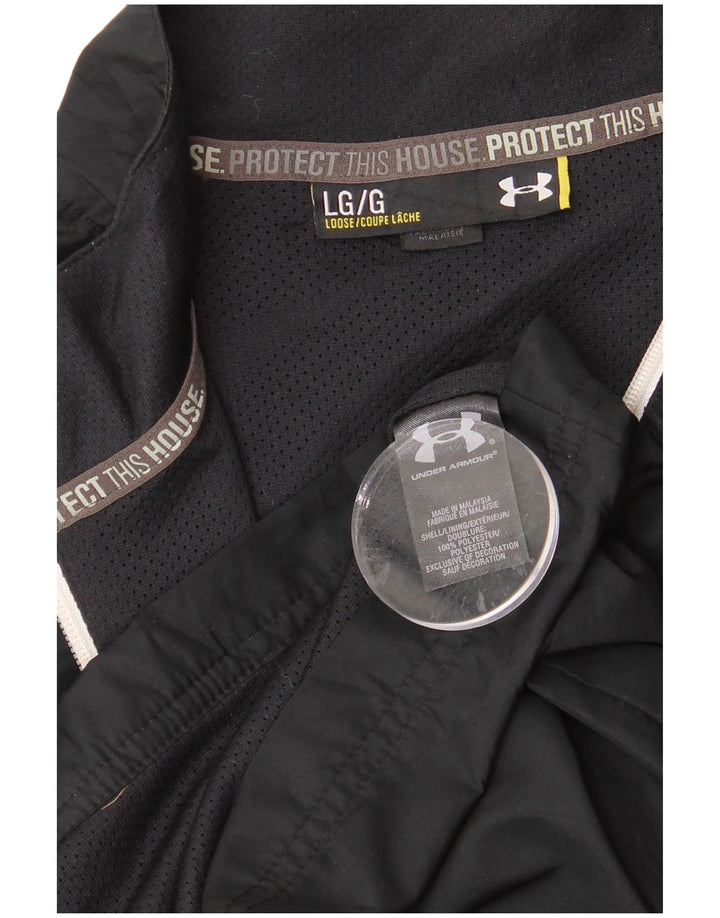 Ανδρική αθλητική φόρμα UNDER ARMOR Μπουφάν με μεγάλο μαύρο πολυεστέρα