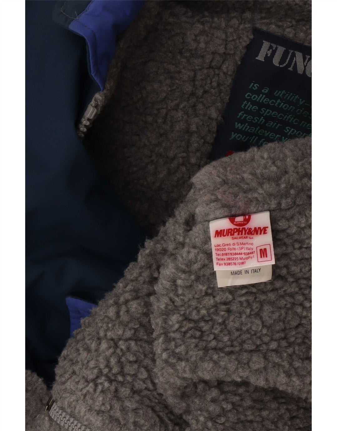 Murphy & Nye Mens Hooded Sherpa Parka Jacket UK 38 Medium Navy Blue