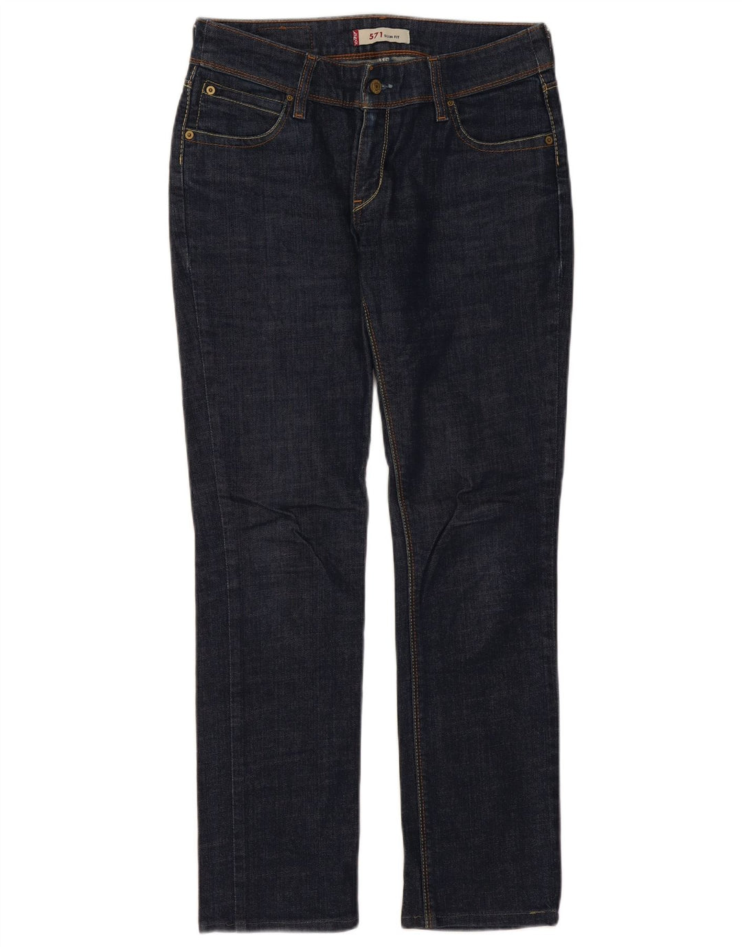 LEVI'S Γυναικείο 571 Slim Jeans W32 L30 Navy Blue Cotton
