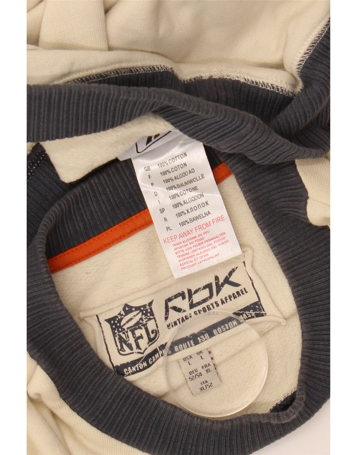 REEBOK Ανδρικό φούτερ Miami Dolphins Jumper Large Off White Colourblock