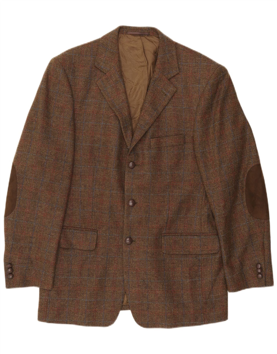 Gilberto Ανδρικό σακάκι σακάκι με 3 κουμπιά UK 40 μεγάλο καφέ, παρθένο μαλλί