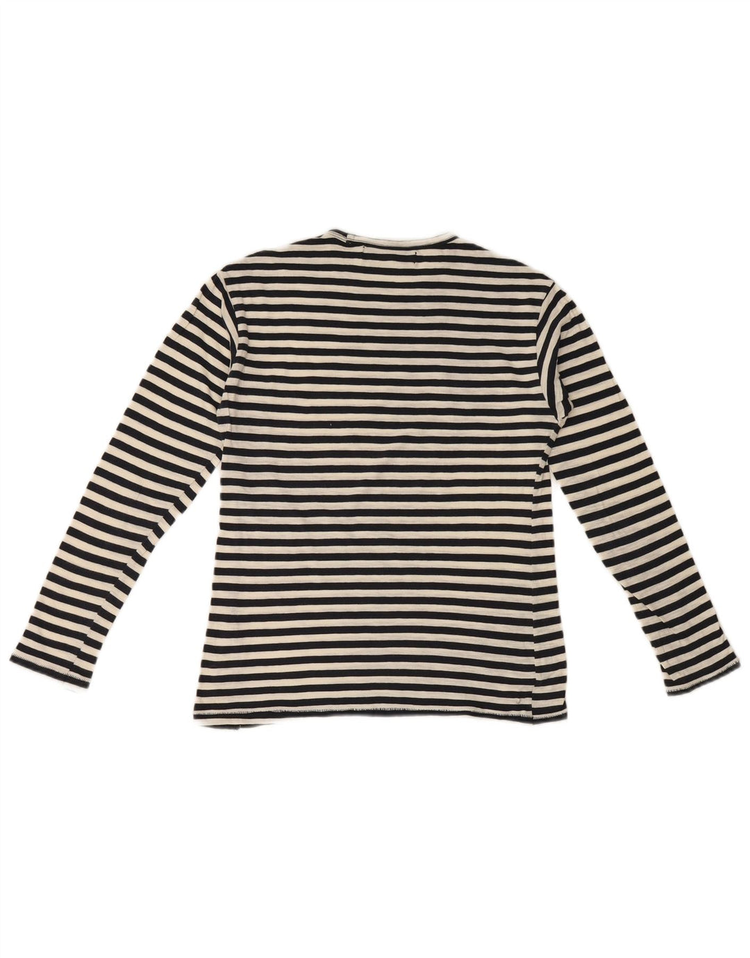 Zara Γυναικείο τοπ μακρυμάνικο UK 10 Small μαύρο ριγέ