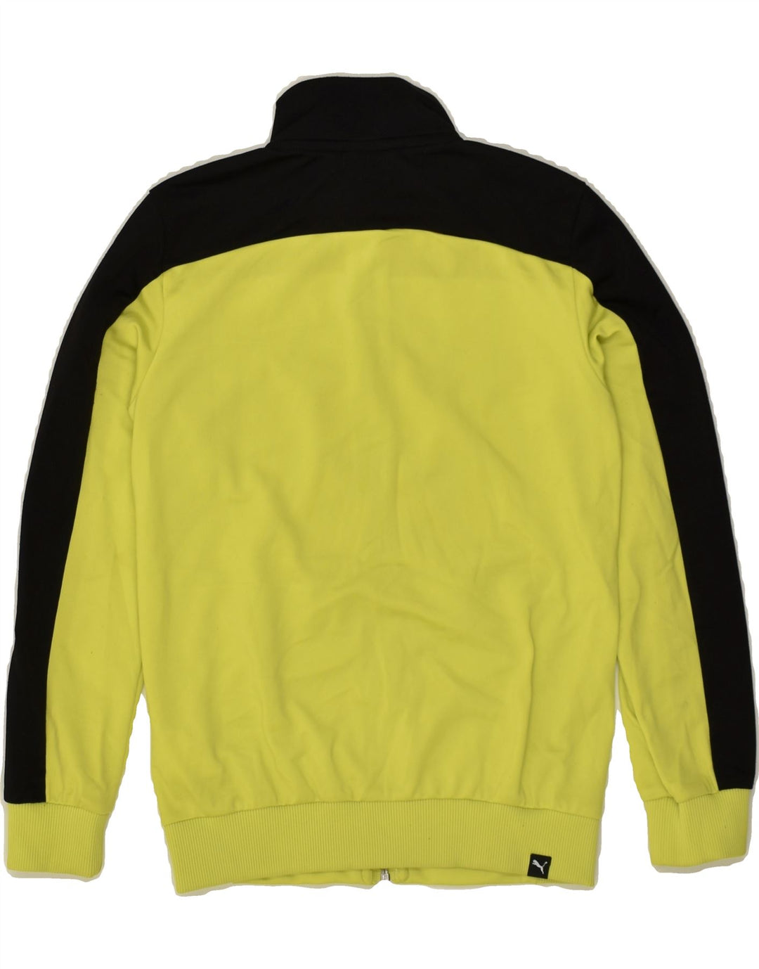 PUMA Boys Tracksuit Top Jacket 9-10 Years Medium  Green Colourblock | Vintage Puma | Thrift | Second-Hand Puma | Used Clothing | Messina Hembry 