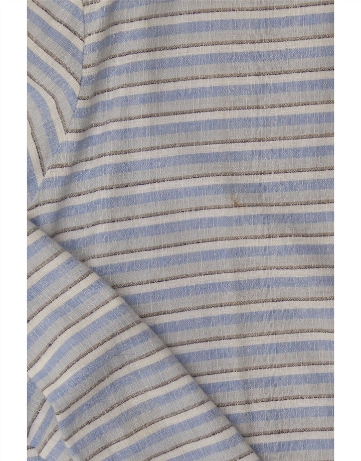 DENVER Mens Shirt Large Blue Striped Vintage Denver and Second-Hand Denver from Messina Hembry 