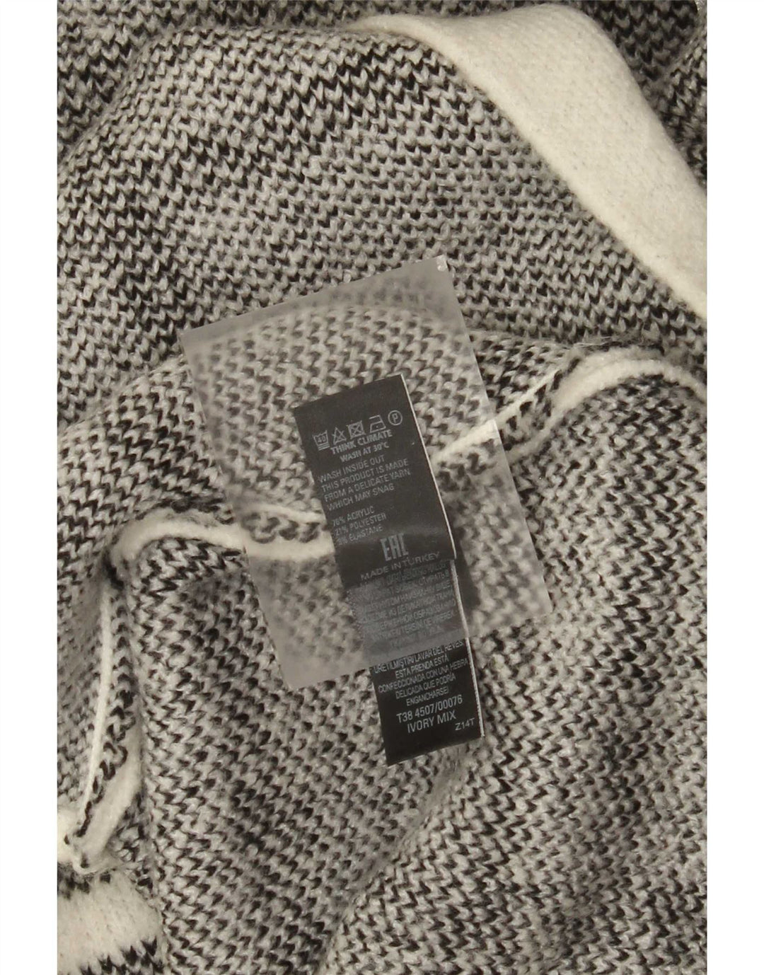 Marks & Spencer Γυναικεία ζακέτα Longline πουλόβερ UK 16 Large White Check