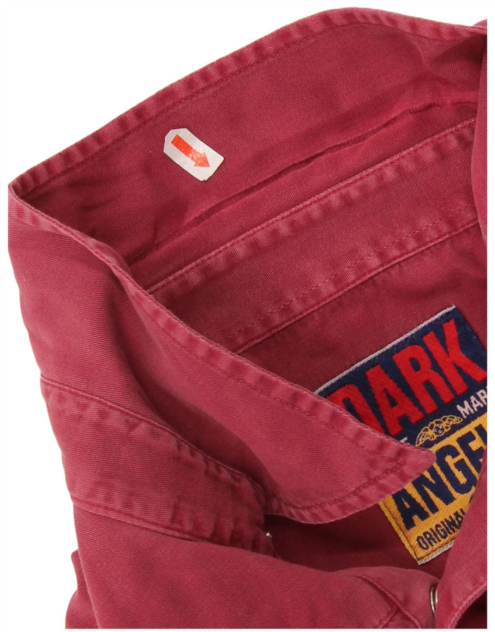 Ανδρικό πουκάμισο vintage Western XL, βαμβακερό μπορντό