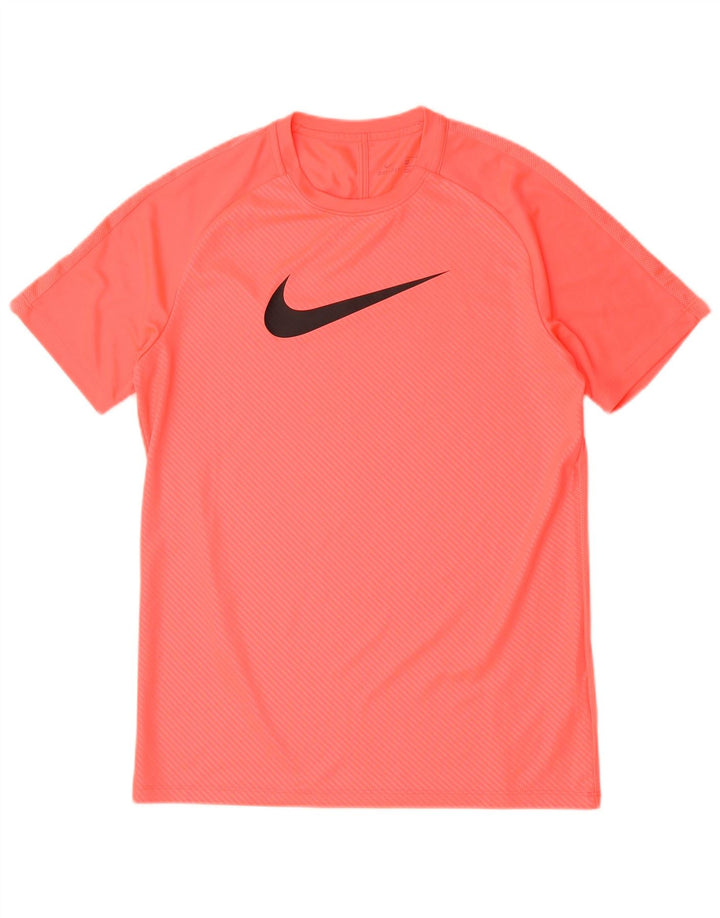 Ανδρικό γραφικό μπλουζάκι Nike Dri Fit, μεσαίο ροζ πολυεστέρας
