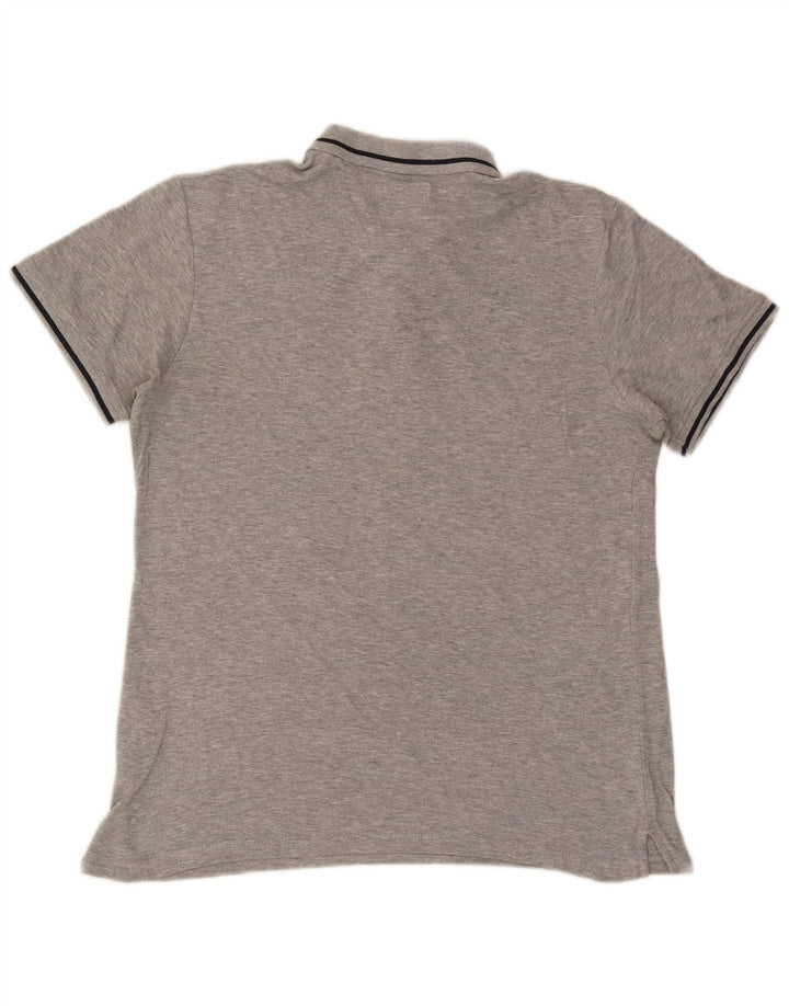 Ανδρικό μπλουζάκι πόλο Jack & Jones, βαμβακερό μεσαίο γκρι