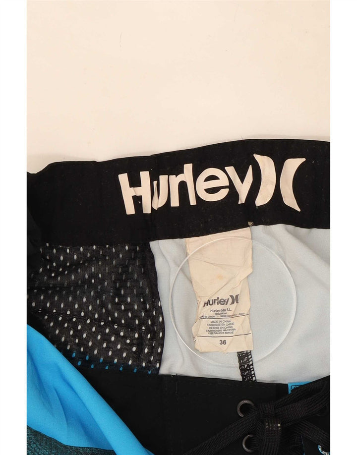 Ανδρικό σορτς κολύμβησης Hurley μεγάλο μπλε ριγέ πολυεστέρα