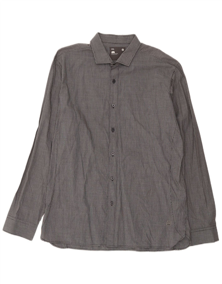 Ανδρικό πουκάμισο G-Star 2XL Γκρι βαμβακερό Gingham