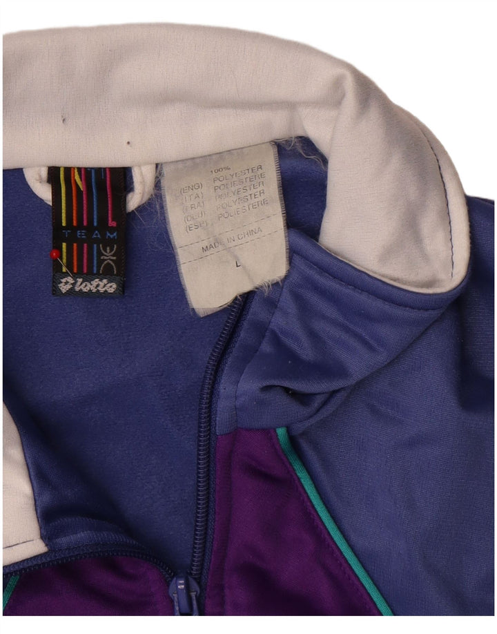 Ανδρική αθλητική φόρμα Lotto Top Jacket Large Blue Colourblock Polyester