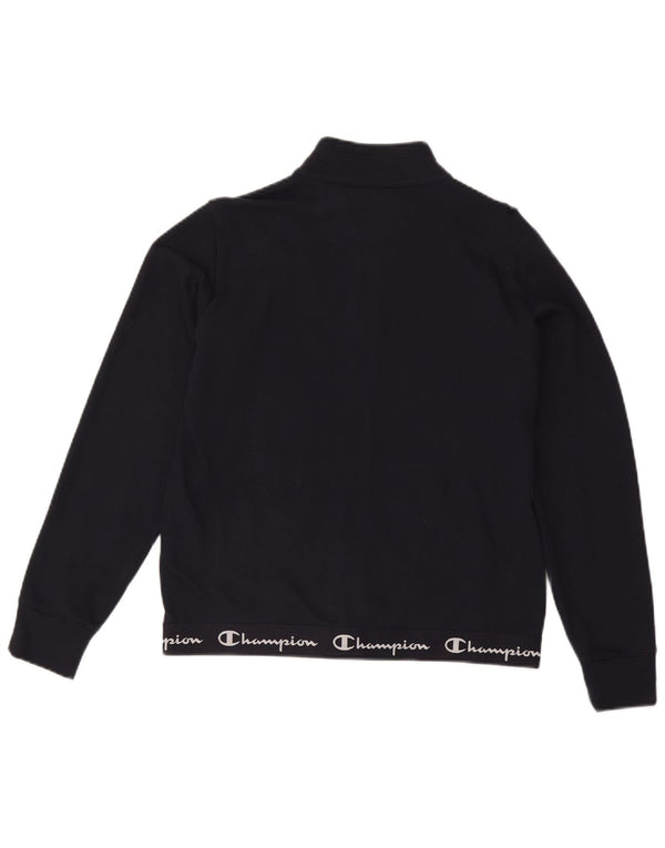 Champion Γυναικεία φόρμα φόρμας γραφικά Top Jacket UK 16 Large Navy Blue Cotton