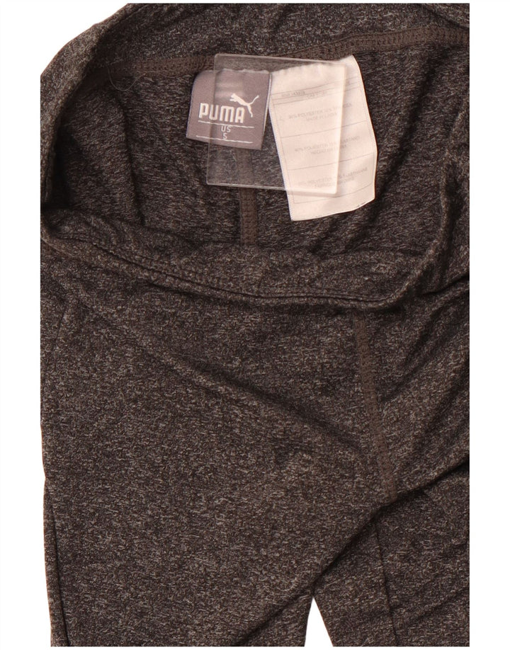 Κοριτσίστικα κολάν PUMA 4-5 ετών από πολυεστέρα με γκρι φλύκταινες