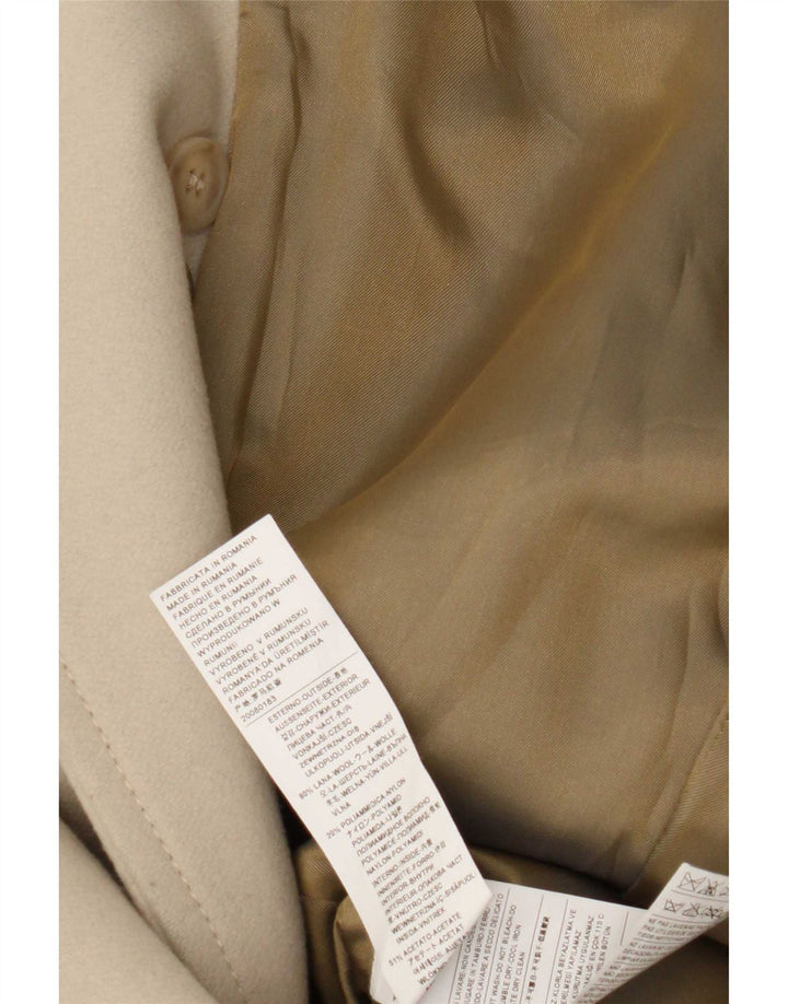 Sisley Γυναικείο Παλτό με διπλό στήθος IT 40 Small Beige Wool