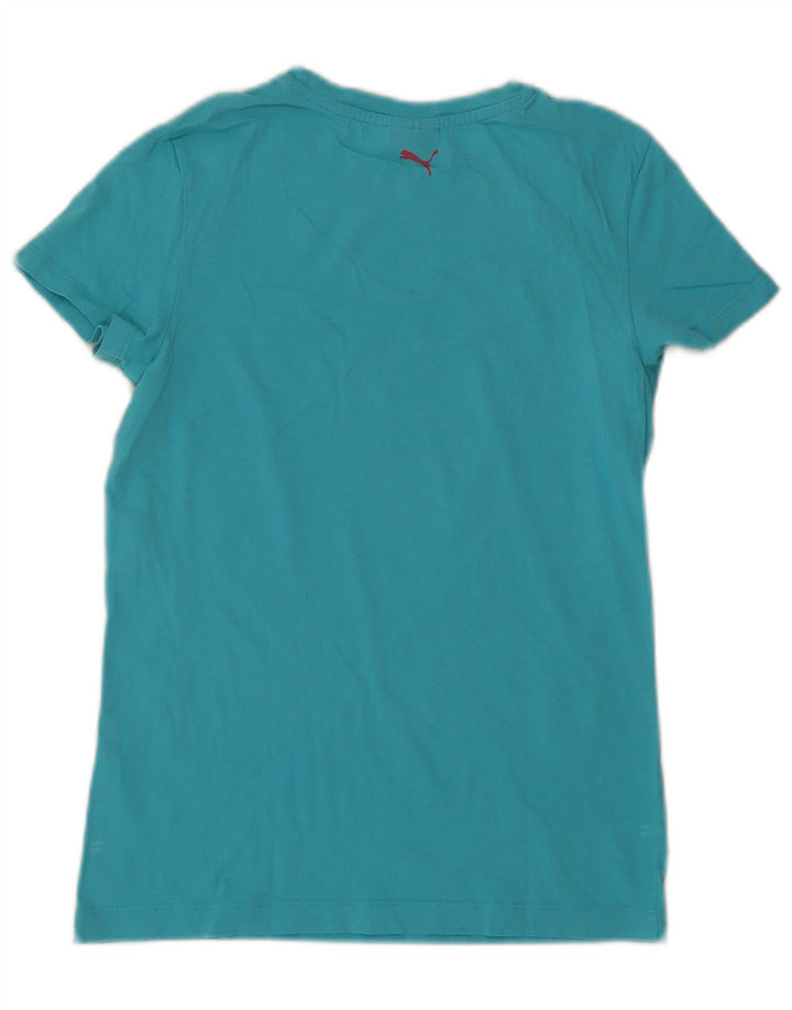 Γυναικείο γραφικό μπλουζάκι Puma Top UK 12 Medium Blue