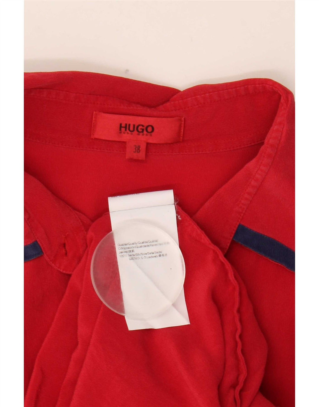 Γυναικείο πουκάμισο Hugo Boss EU 38 Μεσαίο κόκκινο μεταξωτό