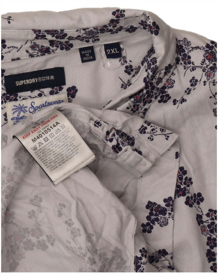 Ανδρικό κοντομάνικο πουκάμισο Superdry 2XL Γκρι Floral Modal