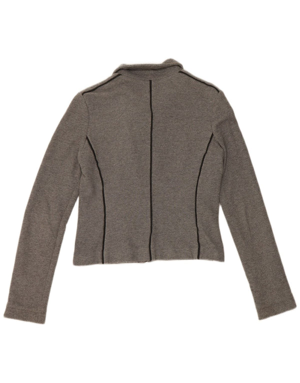 Pinko Γυναικείο Crop Bomber Jacket UK 12 Medium Grey Cotton