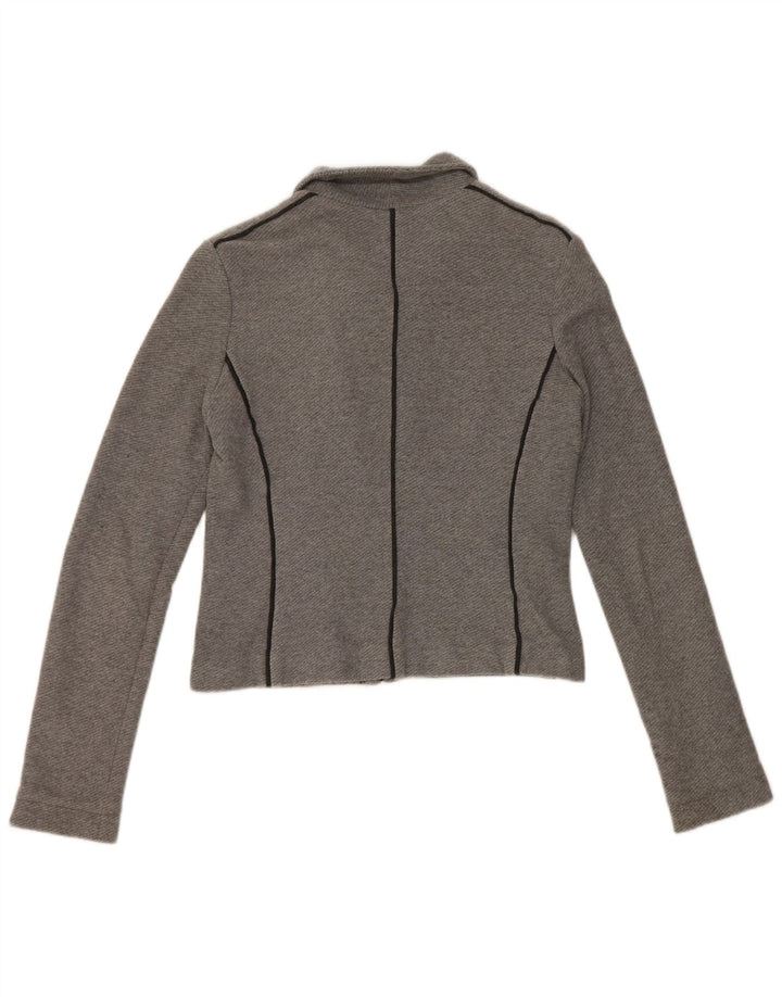 Pinko Γυναικείο Crop Bomber Jacket UK 12 Medium Grey Cotton