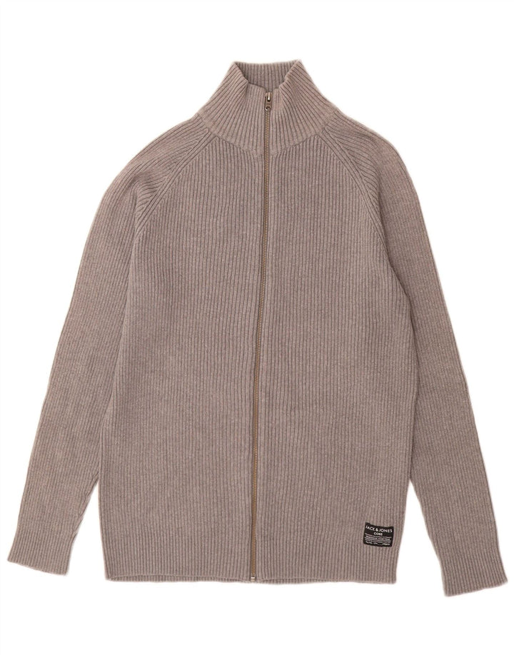 Jack & Jones Ανδρική ζακέτα πουλόβερ μεσαίου γκρι βαμβακερό