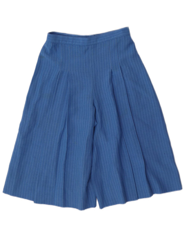 Vintage γυναικεία Cullotes βερμούδα IT 40 Small W24 Blue Pinstripe