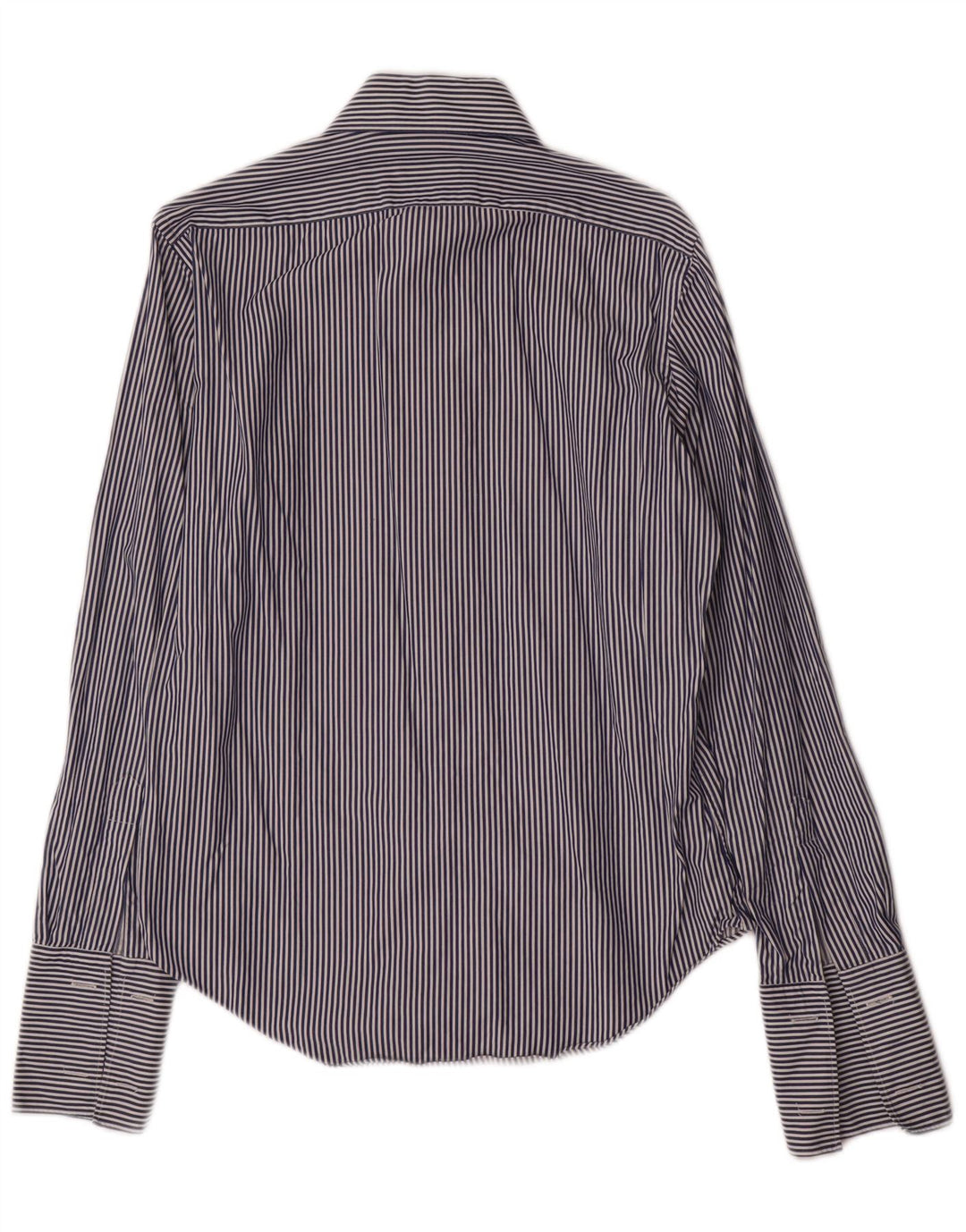 Ανδρικό επίσημο πουκάμισο Massimo Dutti 39 15 1/2 Medium Navy Blue ριγέ