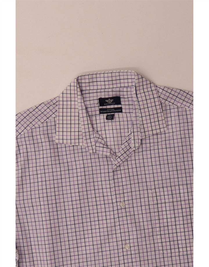 DOCKERS Ανδρικό πουκάμισο 16 1/2 Large Purple Check Cotton